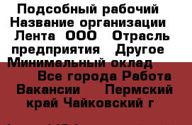 Подсобный рабочий › Название организации ­ Лента, ООО › Отрасль предприятия ­ Другое › Минимальный оклад ­ 22 500 - Все города Работа » Вакансии   . Пермский край,Чайковский г.